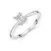 Platinum 1.00ct Emerald Cut Diamond Solitaire Ring