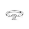 Platinum 0.50ct Emerald Cut Diamond Solitaire Ring