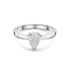 Platinum Pear Cut 1.00ct Diamond Solitaire Ring