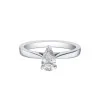 Platinum 0.50ct Pear Cut Diamond Solitaire Ring
