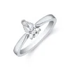 Platinum 0.50ct Pear Cut Diamond Solitaire Ring