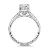 Platinum 1.50ct Emerald Cut Diamond Shoulders Ring