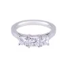 Platinum Princess Cut 1.75ct Diamond Three Stone Ring