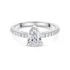 Platinum Pear Cut 1.00ct Diamond Solitaire Ring