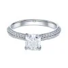 Platinum Cushion Cut 1.23ct Diamond Solitaire Ring