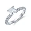 Platinum Cushion Cut 1.23ct Diamond Solitaire Ring