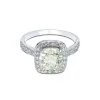 Platinum Cushion Cut 3.70ct Diamond Solitaire Ring