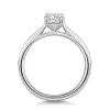 Platinum 1.00ct Oval Diamond Shoulders Ring