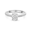Platinum 1.00ct Oval Diamond Shoulders Ring