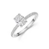 Platinum 1.00ct Oval Diamond Shoulders Ring