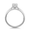 Platinum 1.00ct Oval Diamond Shoulders Ring