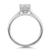 Platinum 1.00ct Princess Diamond Shoulders Ring
