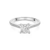 Platinum 1.00ct Princess Diamond Shoulders Ring