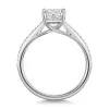 Platinum 1.00ct Princess Diamond Shoulders Ring