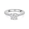 Platinum 1.50ct Round Brilliant Diamond Shoulders Ring
