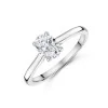 Platinum Oval Cut 1.00ct Diamond Solitaire Ring