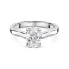 Platinum Oval Cut 1.50ct Diamond Solitaire Ring