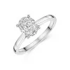 Platinum Oval Cut 1.50ct Diamond Solitaire Ring