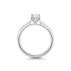 Platinum Oval Cut 0.90ct Diamond Ring with Diamond Shoulders