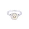 Platinum Cushion Cut 1.50ct Diamond Halo Ring