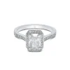 Platinum Radiant Cut 1.75ct Diamond Halo Ring