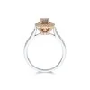 18ct 2 Colour Gold Oval Cut 1.35ct Diamond Double Halo Ring