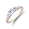 18ct Yellow Gold Brilliant Cut 0.75ct Diamond Three Stone Ring