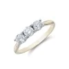 18ct Yellow Gold Brilliant Cut 0.75ct Diamond Three Stone Ring