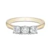 18ct Yellow Gold Brilliant Cut 0.75ct Diamond Three Stone Ring 