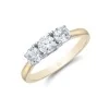 18ct Yellow Gold Brilliant Cut 0.75ct Diamond Three Stone Ring