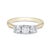 18ct Yellow Gold Brilliant Cut 0.75ct Diamond Three Stone Ring