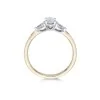 18ct Yellow Gold 0.65 Diamond Oval And Pear Three Stone Ring 