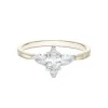 18ct Yellow Gold Marquise and Pear 0.75ct Diamond 3 Stone Ring
