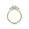 18ct Yellow Gold 0.50ct Oval and 0.25ct Pear Cut 3 Stone Diamond Ring