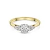 18ct Yellow Gold 0.50ct Oval and 0.25ct Pear Cut 3 Stone Diamond Ring