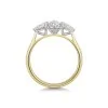 18ct Yellow Gold 0.50ct Marquise and 0.25ct Pear Cut Diamond 3 Stone Ring