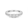18ct White Gold Brilliant Cut 0.75ct Diamond Three Stone Ring