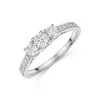 18ct White Gold Brilliant Cut 0.75ct Diamond Three Stone Ring
