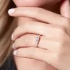 18ct White Gold Round Brilliant 0.50ct Diamond Three Stone Ring