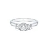 Platinum Brilliant Cut 1.00ct Diamond Three Stone Ring