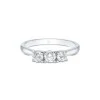 Platinum Brilliant Cut 0.50ct Diamond Three Stone Ring 2