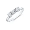 Platinum Brilliant Cut 1.00ct Diamond Three Stone Ring 1