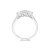 Platinum Brilliant Cut 1.00ct Diamond Three Stone Ring 3