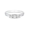 Platinum Brilliant Cut 0.50ct Diamond Three Stone Ring 2