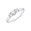 Platinum Brilliant Cut 0.50ct Diamond Three Stone Ring 1