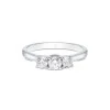 Platinum Brilliant Cut 0.50ct Diamond Three Stone Ring 2