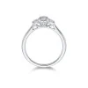 Platinum Brilliant Cut 0.50ct Diamond Three Stone Ring 3