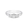 Platinum Brilliant Cut 1.00ct Diamond Three Stone Ring 2