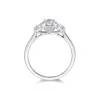 Platinum Brilliant Cut 1.00ct Diamond Three Stone Ring 3
