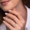 Platinum 'Heart' Brilliant Cut 0.75ct Diamond Three Stone Ring